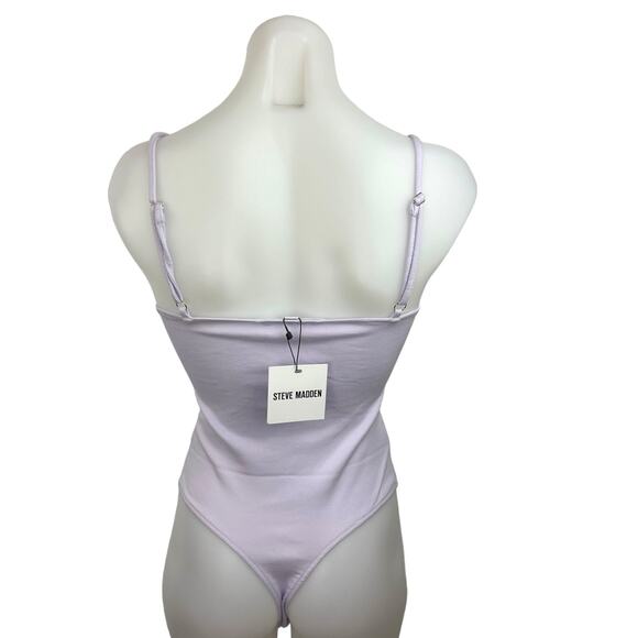 Steve Madden NWT Purple Adjustable Strap Underwired Stretch Bodysuit Size S - Picture 2 of 3